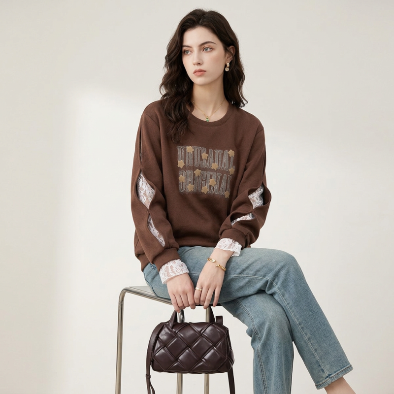 Patchwork Faux Two-piece Sweatshirt