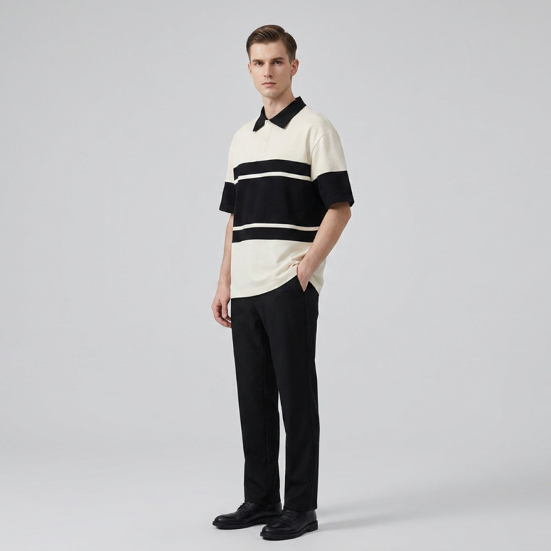 Color-blocked Polo Shirt