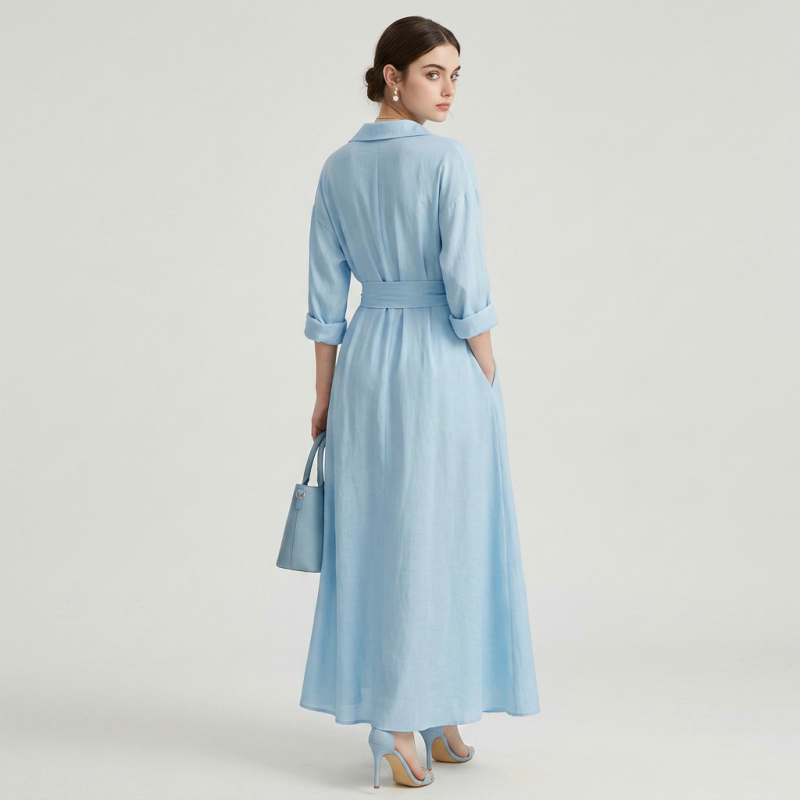 Elegant Fitted Shirt Dress