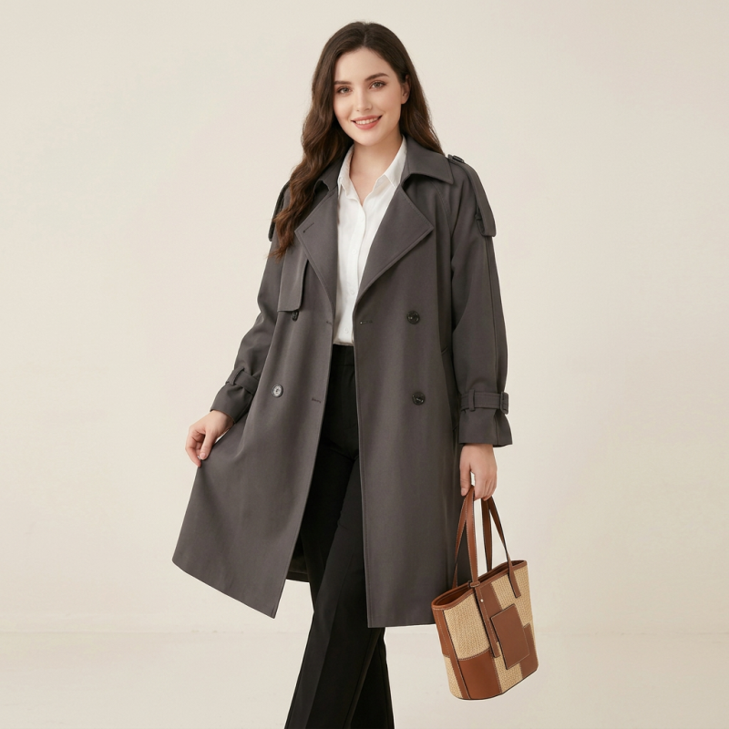Plus-size Trendy Trench Coats