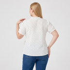 V-neck Tie-waist Blouse