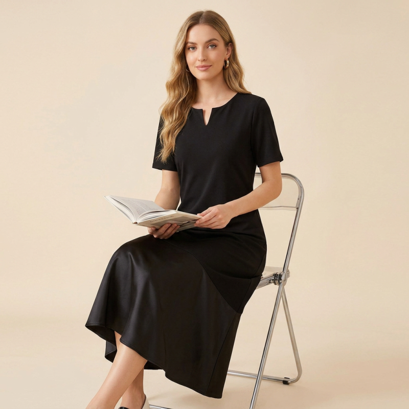 Loose-fitting Patchwork Dress