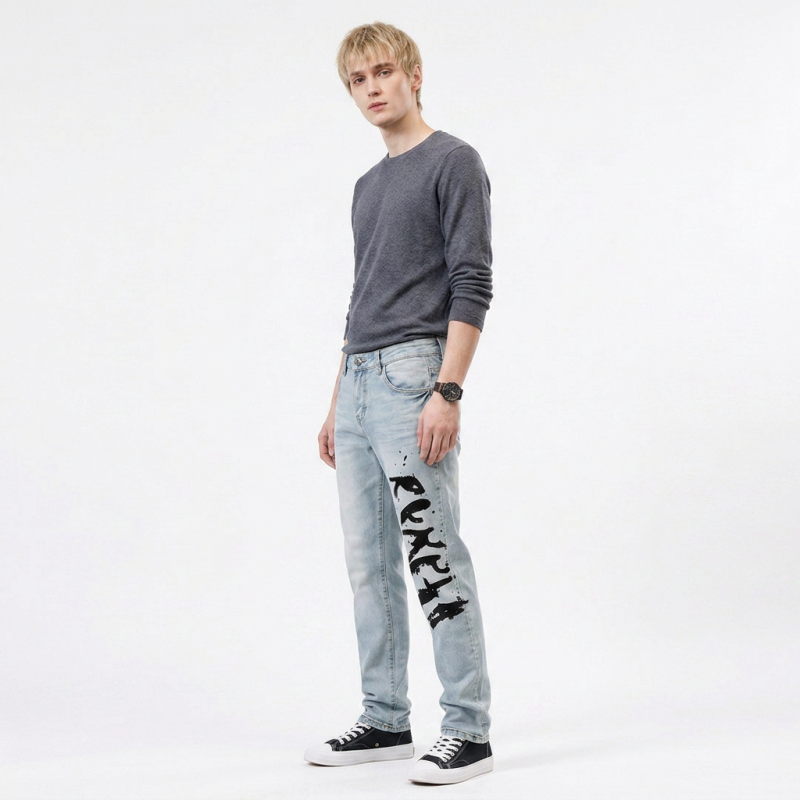 Stretch Printed Jeans