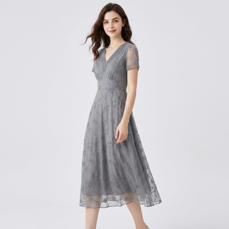 French-style Luxury Long Dress