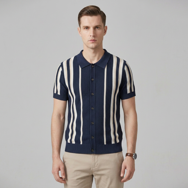 Color-blocked Striped Knitwear