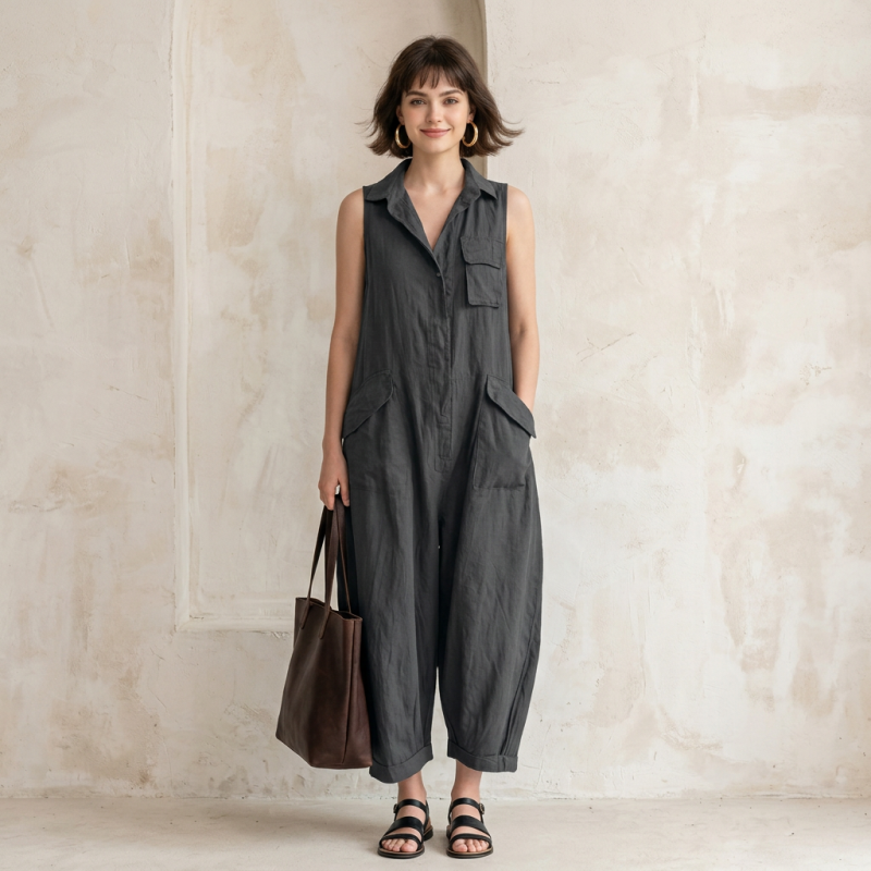 Stylish Wide-leg Cargo Pants
