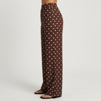 Elegant Polka Dot Print Two-piece Set