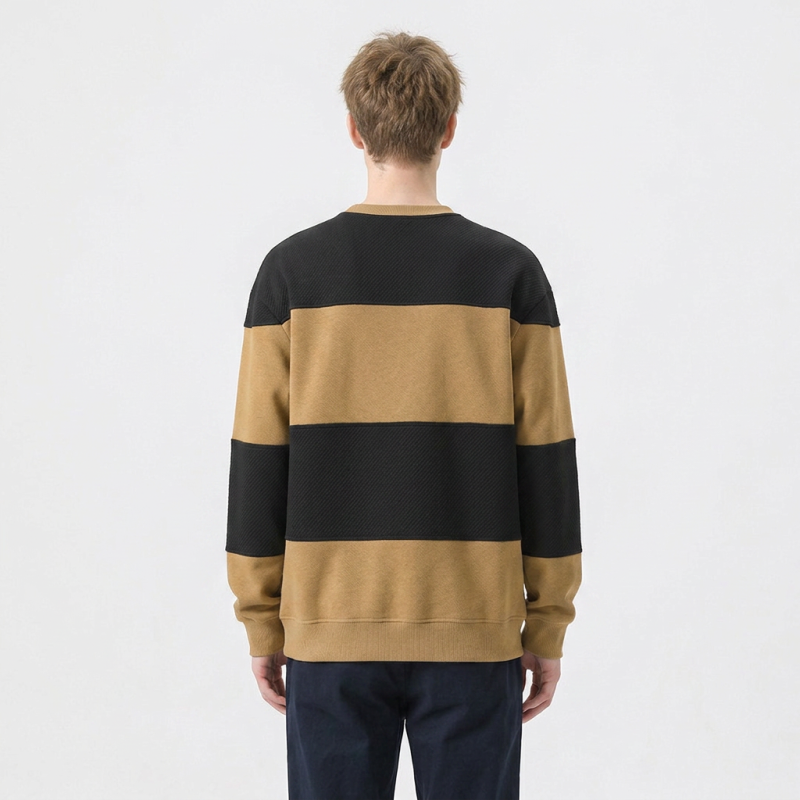 Men's Striped Loose Sweatshirt