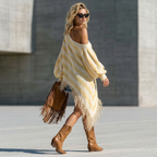 Striped Tassel Dress