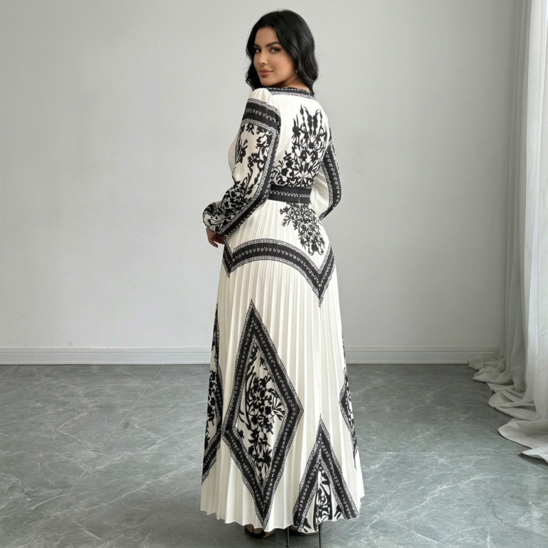 Printed Patchwork Dress