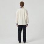 American-style Color-blocked Collared Sweatshirt