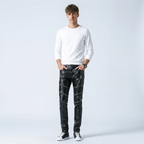 Slim-fit Fashion Leather Pants