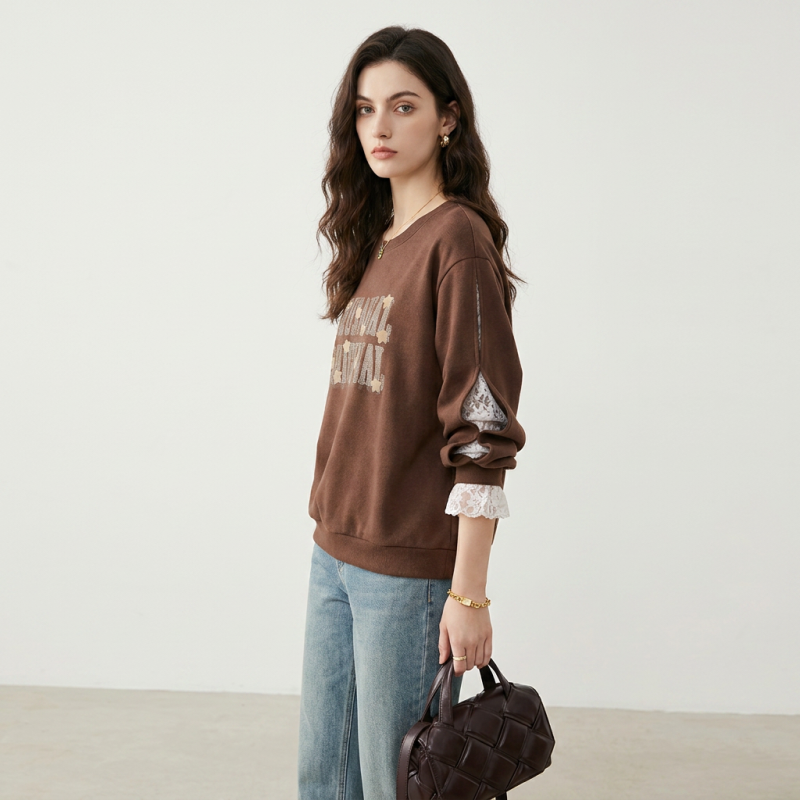 Patchwork Faux Two-piece Sweatshirt