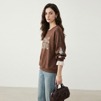 Patchwork Faux Two-piece Sweatshirt