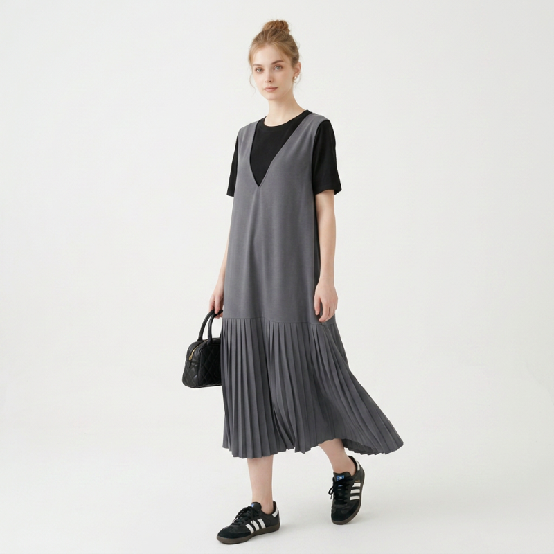 High-end Color-blocked Dress
