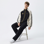 Stand-up Collar Color-blocked Zip-up Sweatshirt