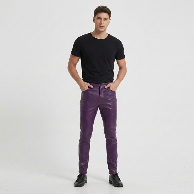 Trendy Motorcycle Leather Pants
