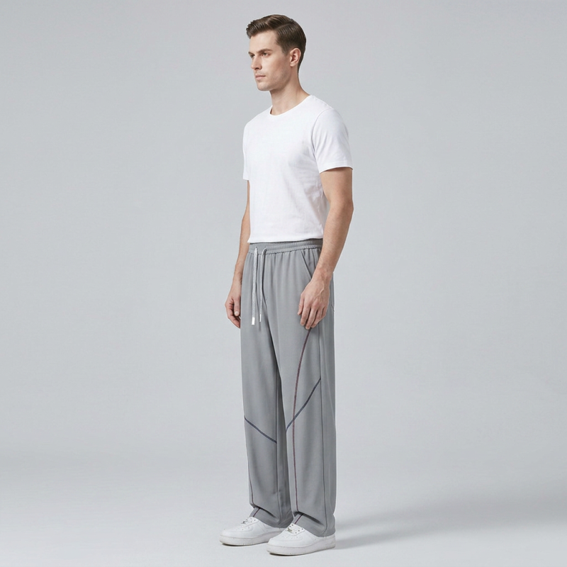Straight-leg Ice Silk Casual Pants