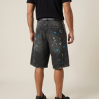 Splatter Paint Casual Denim Shorts