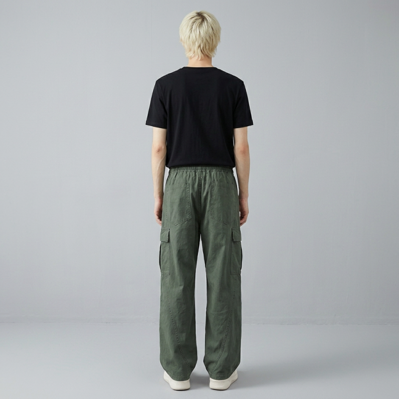 Loose-fitting Wide-leg Cargo Pants