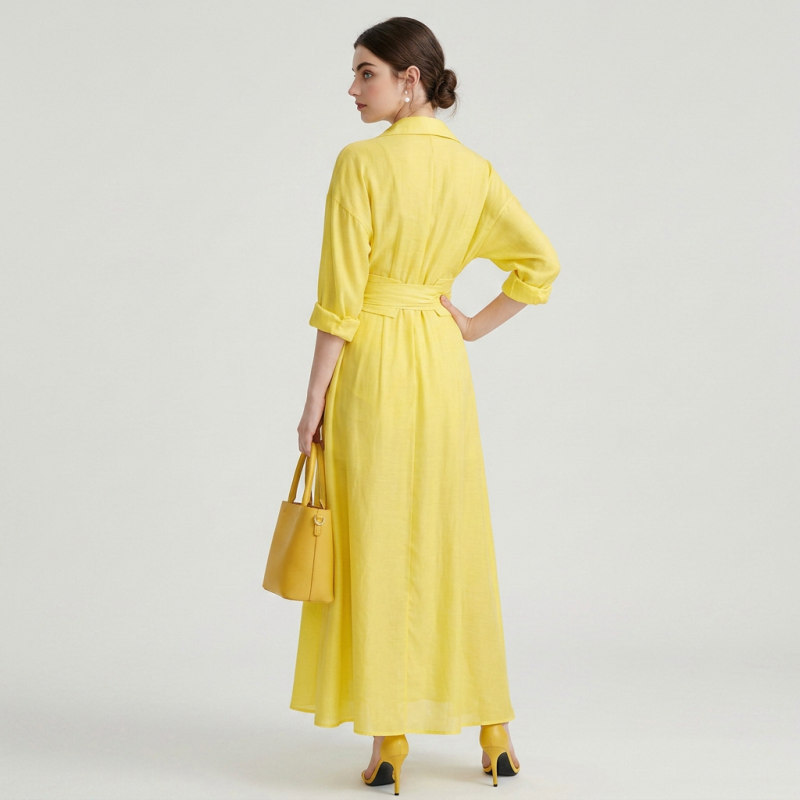 Elegant Fitted Shirt Dress
