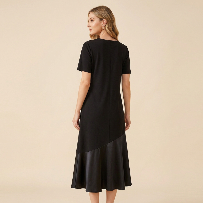 Loose-fitting Patchwork Dress