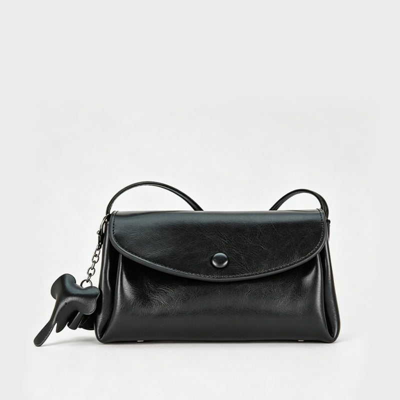Oil-waxed Leather Crossbody Bag