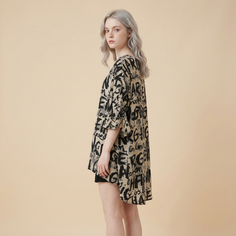 Printed Fitted Top