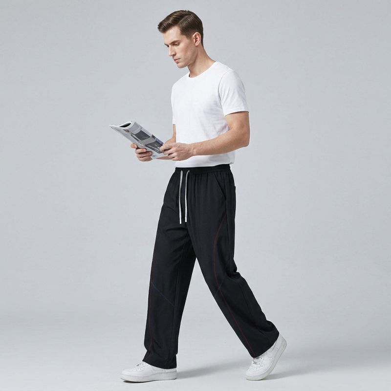 Straight-leg Ice Silk Casual Pants