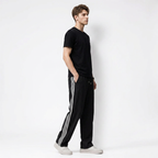 Color-blocked Straight-leg Casual Pants