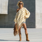 Striped Tassel Dress