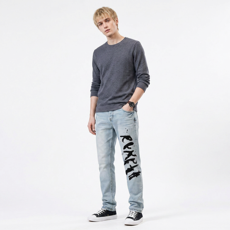 Stretch Printed Jeans