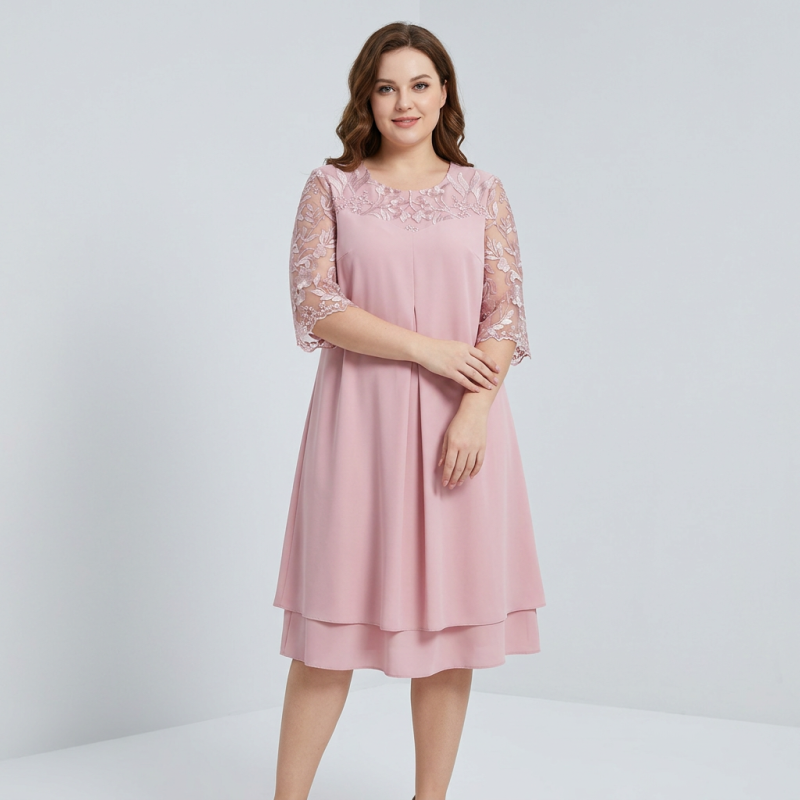 Casual Chiffon Patchwork Dress
