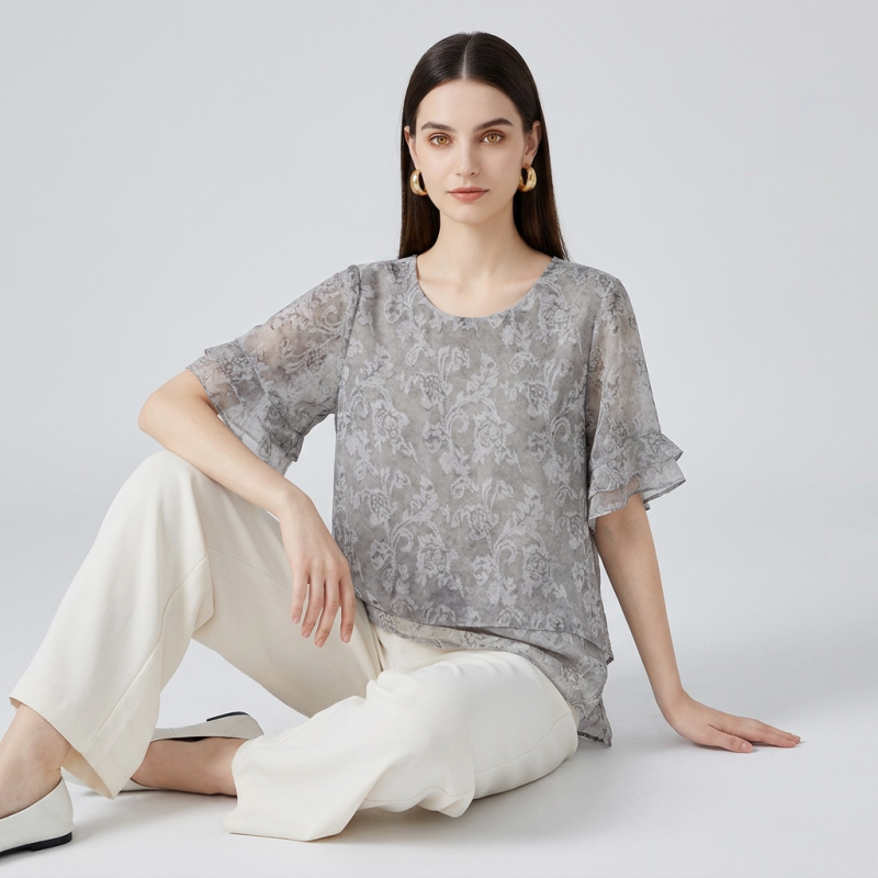 Fashionable Bell-sleeved Top