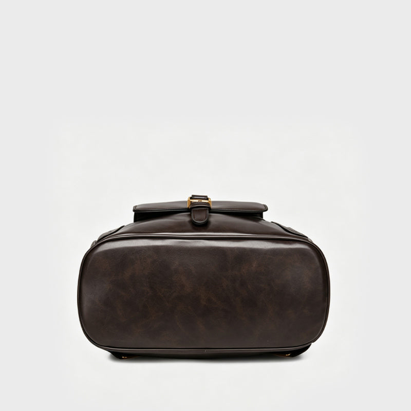 Soft Leather Casual Backpack