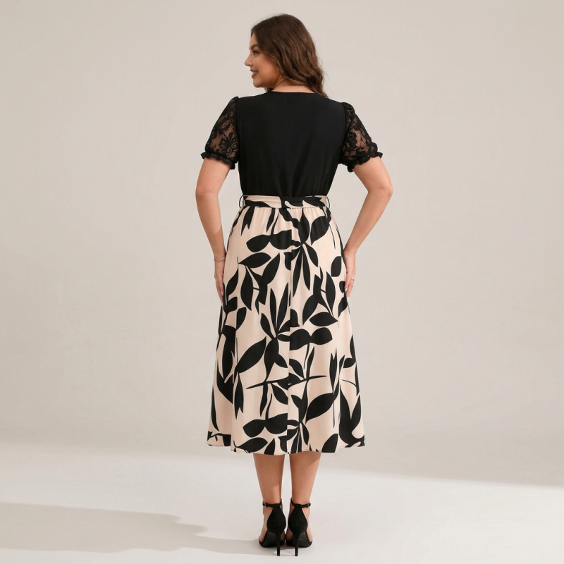 Elegant Patchwork Dress