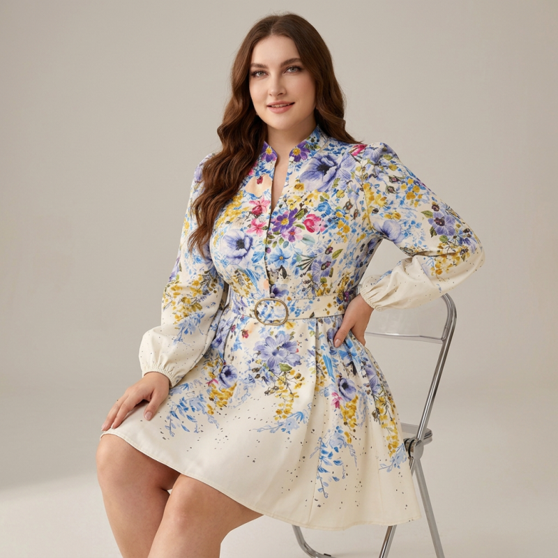 Elegant Printed Dress