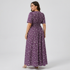 Floral Print Fitted Waist Dress