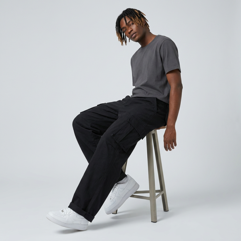 Casual Wide-leg Cargo Pants