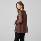 French Floral Print Top