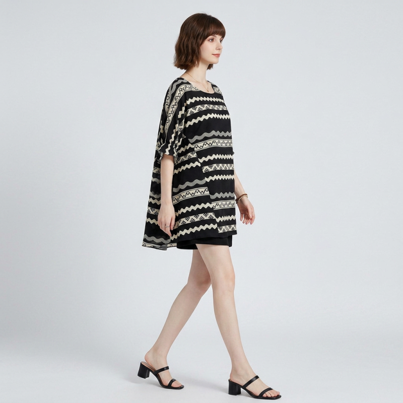 Crew Neck Loose Printed T-shirt