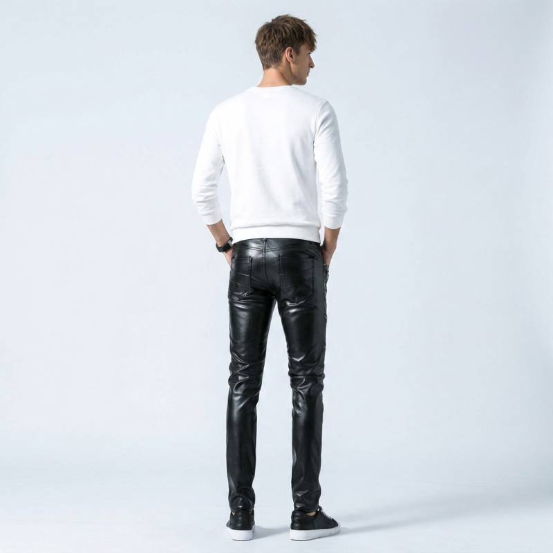 Slim-fit Fashion Leather Pants
