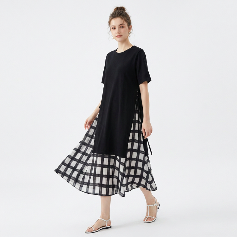 Korean Style Patchwork Dress