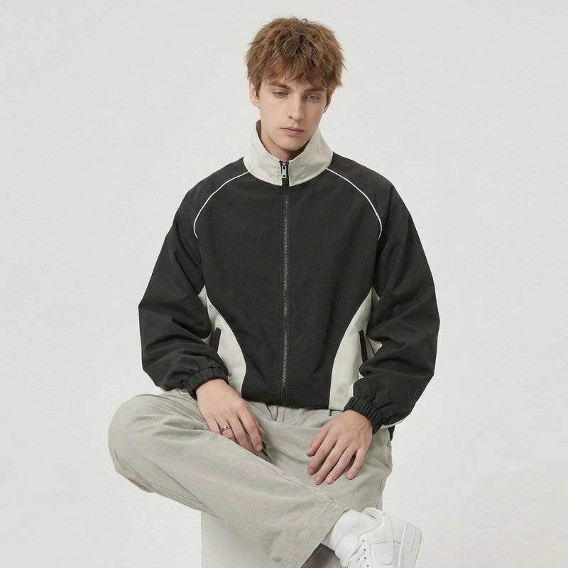 Trendy Patchwork Baseball Jacket