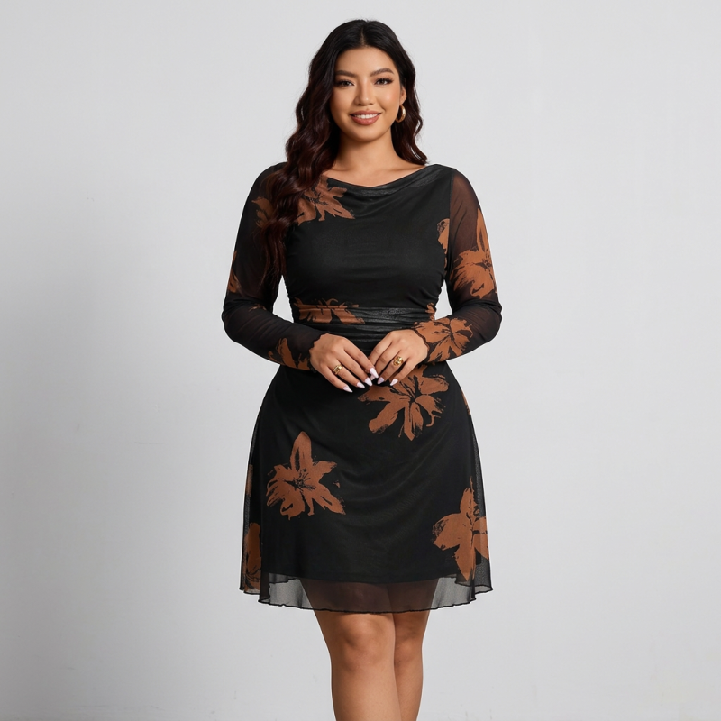 Elegant Printed Dress