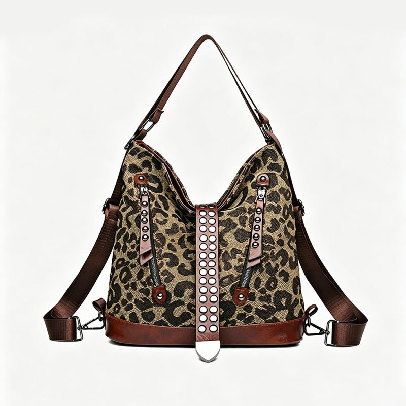 Leopard Print Multi-functional Backpack
