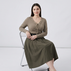 V-neck Long-sleeved T-shirt