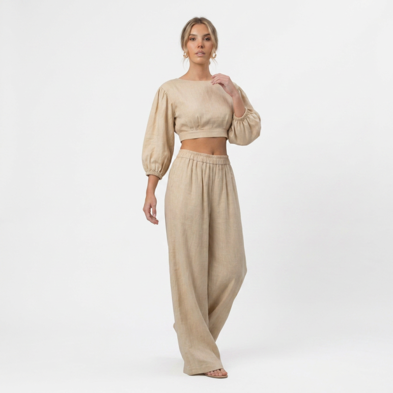 Stylish Crop Top Set