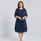 Casual Chiffon Patchwork Dress