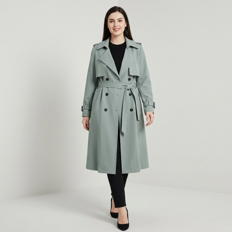 Korean Style Plus Size Trench Coat